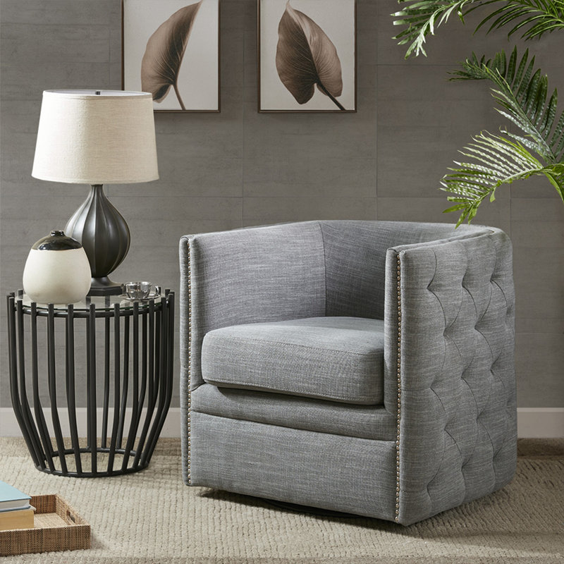 Fauteuil pivotant Capstone, Tissu gris
