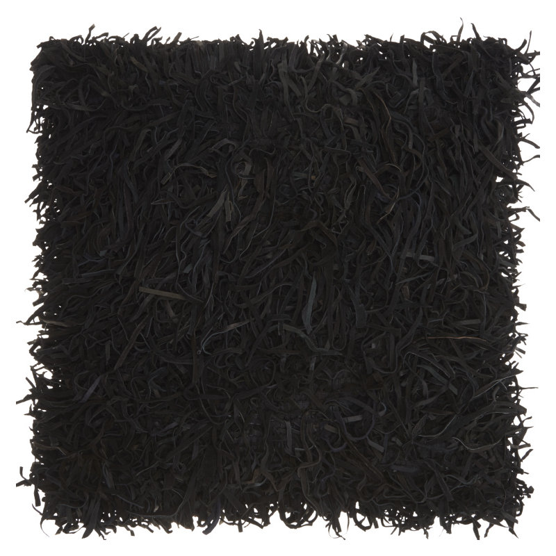  Coussin en cuir, Noir