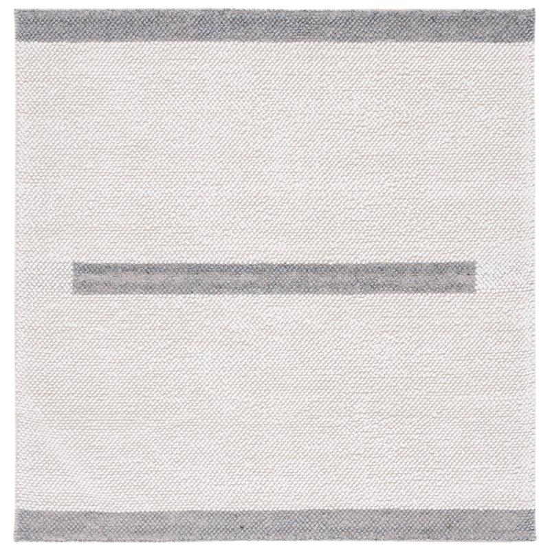 Tapis ivoire / gris Abdulkarim 324NAT324G, Carré 6 pi