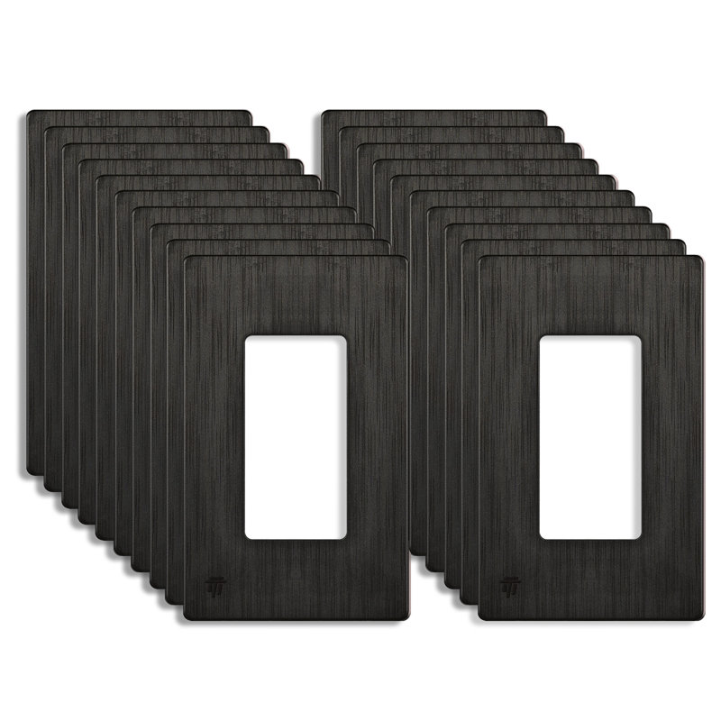 Plaque murale décorative à 1 bande Enlerites - nickel, Nickel, H 4,68 po x L 2,93 po