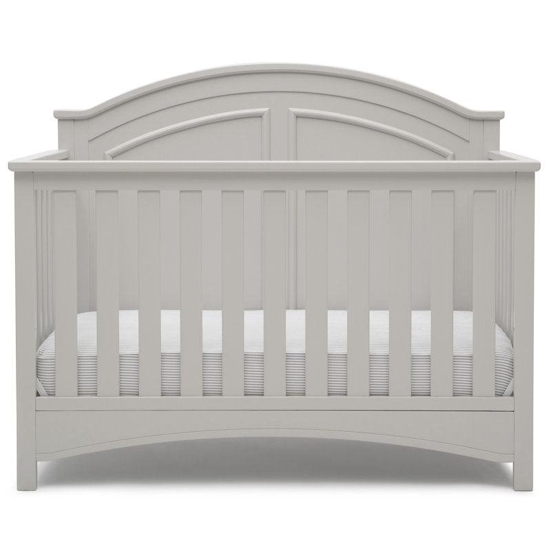 Moonstruck Gray 6-in-1 Convertible Crib with Crown Molding
