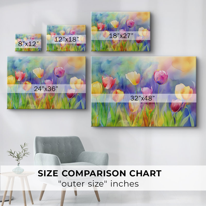 Série Floral-XCI -Galerie enveloppée Cavas, 12 x 18