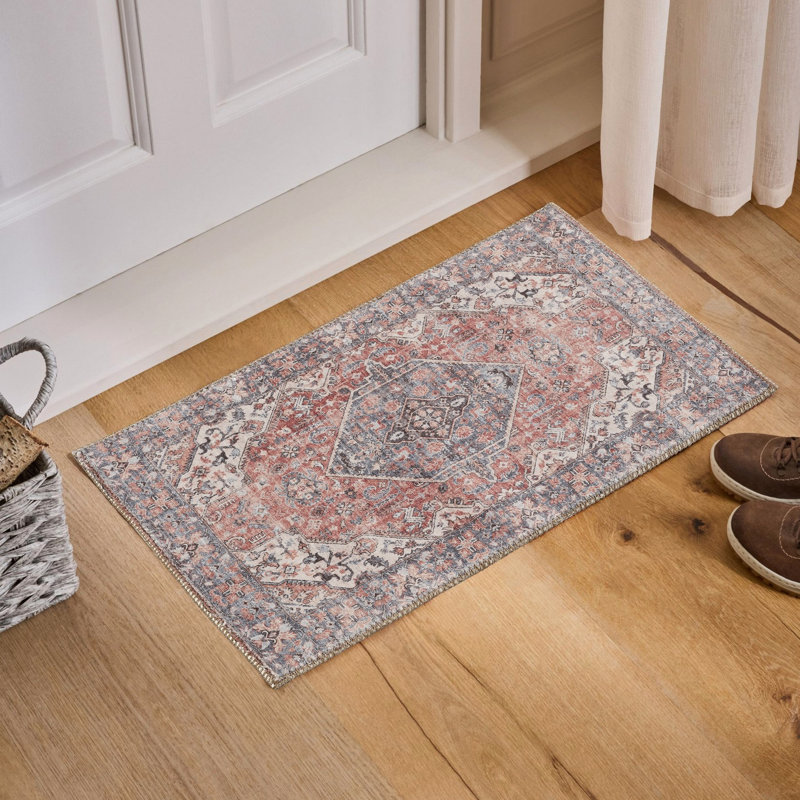 Tapis multicolore, 2 pi X 3 pi., Esthétique faite à la main, zones très passantes, aspect de chambre à coucher, zones
