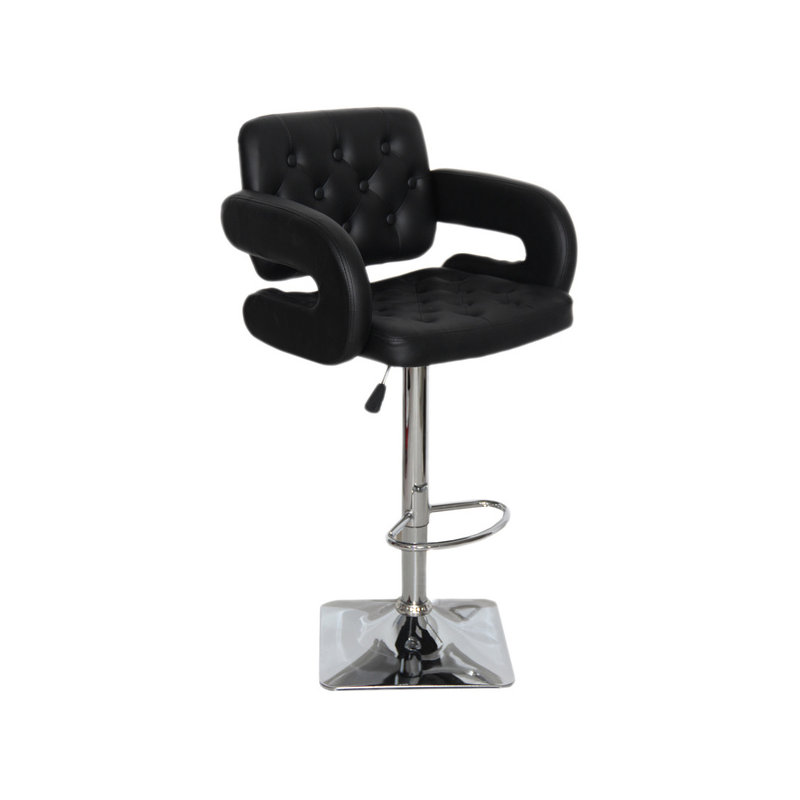 Tabouret de bar pivotant à hauteur réglable Bargo, Noir