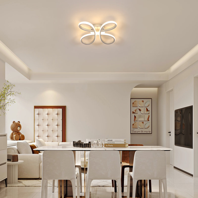 Floral LED Ceiling Light, Silver, 3000K
