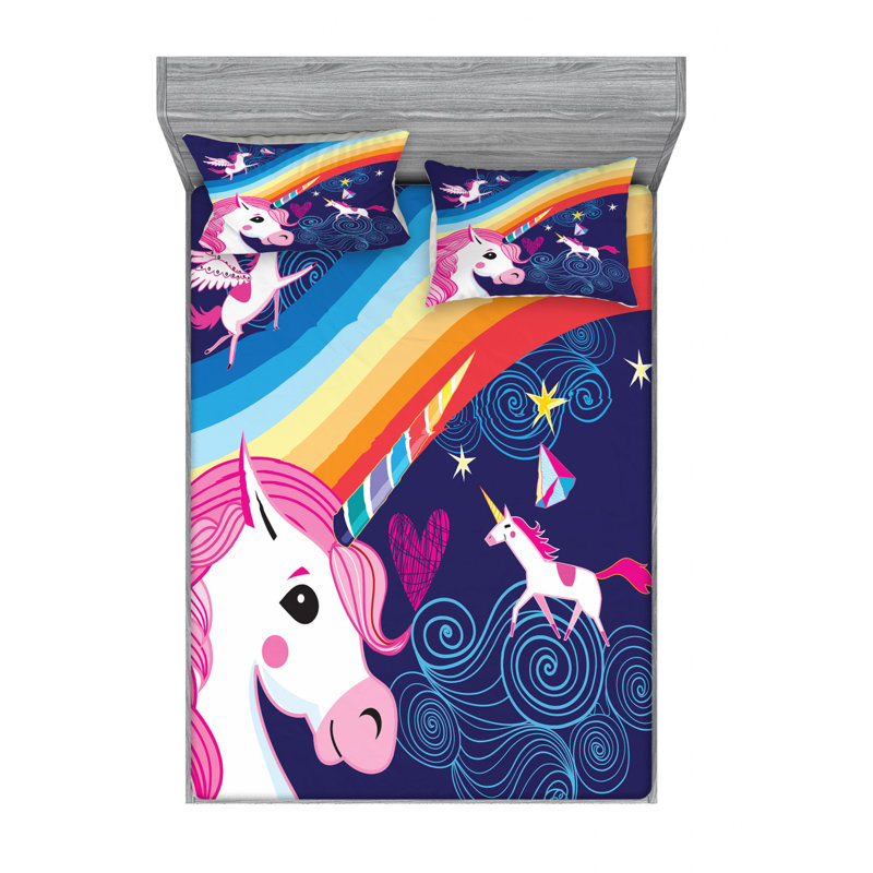 Microfiber Sheet Set, Queen Sheet Set with Fitted Sheet