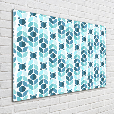 Glass Print Wall Art 100X70cm Image Printed On Glass Decorative Wall Picture Behind Toughened / Tempered Safety Real Glass For Kitchen & Living Room Theme:Geometric Background