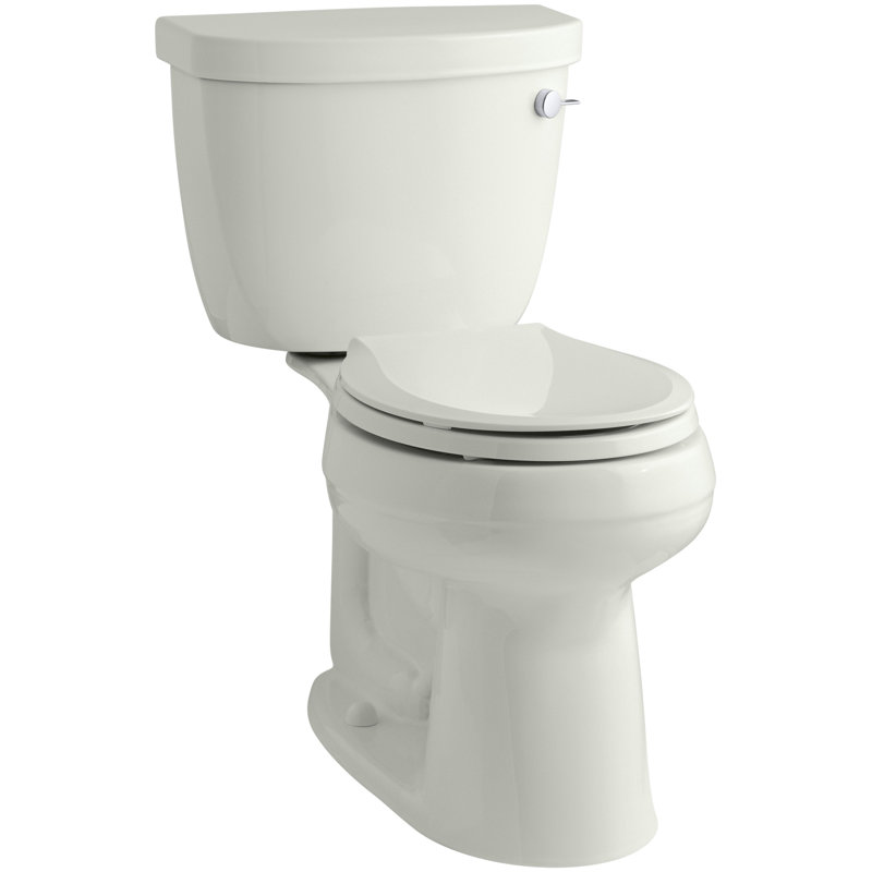 Cimarron® 1.28 GPF Water Efficient Round Two-Piece Toilet (Seat Not Included), Dune, Right-Hand