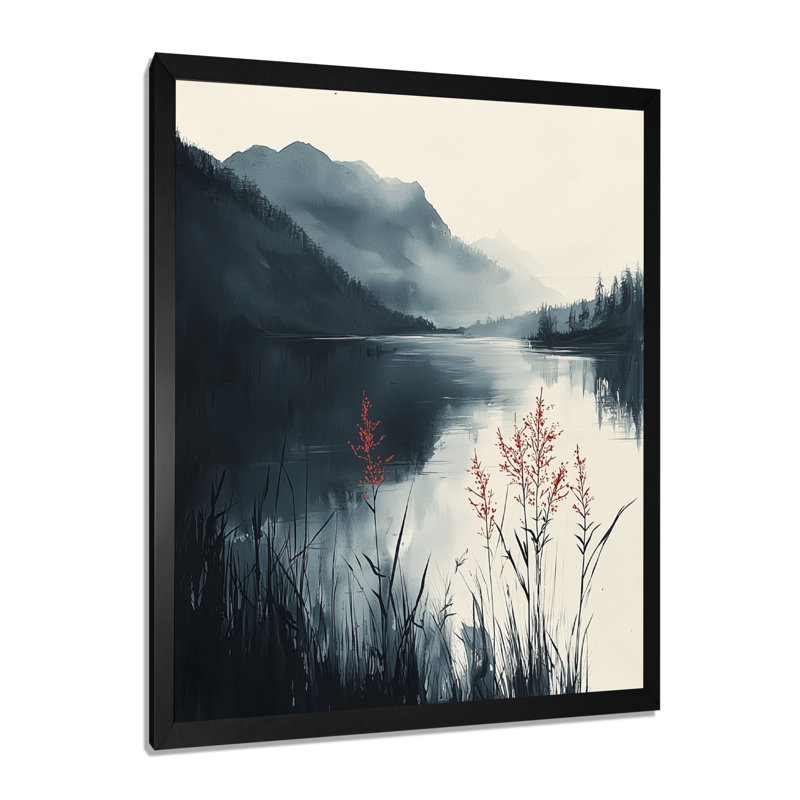 Giselbert - Landscapes Wall Art Prints, H 32 po x l 24 po, Noir, noir, noir, noir, Reproduction encadrée d'une seule photo