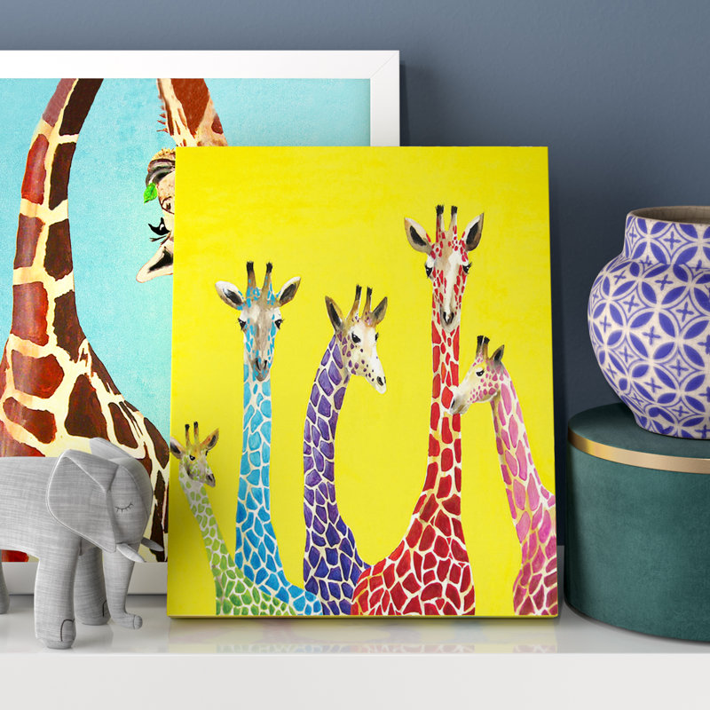 «Jellybean Giraffes», impression sur toile, H 30 po x l 24 po