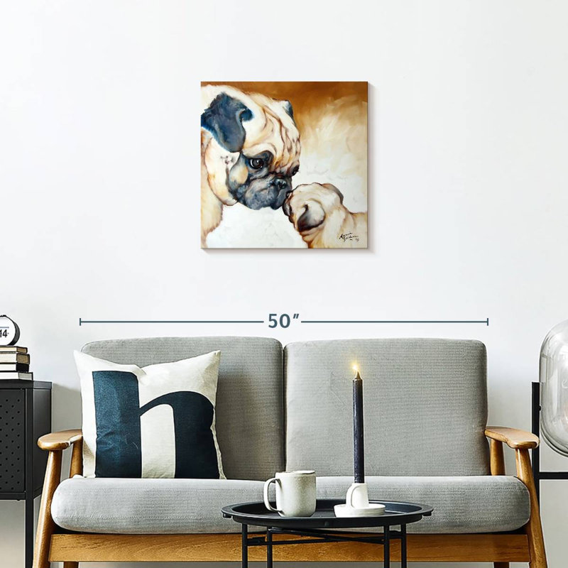 «Crowle Pug's Love», H 20 po x l 20 po