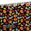 Rideau de douche Bright Orange avec 12 crochets Bright Pumpkins Candies-774185369