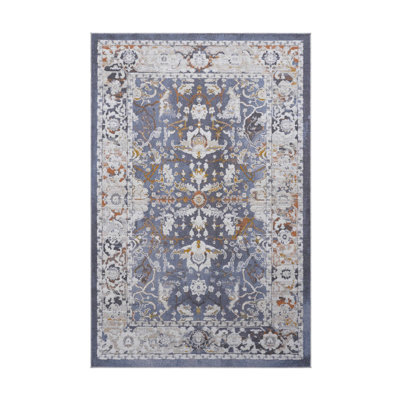 Collection Blue/Traditional Non-Shedding Living Room Bedroom Dining Home Office Stylish and Stain Resistant Area Rug