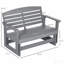 Causeuse de balançoire double pour 2 personnes avec banc oscillant et patio
