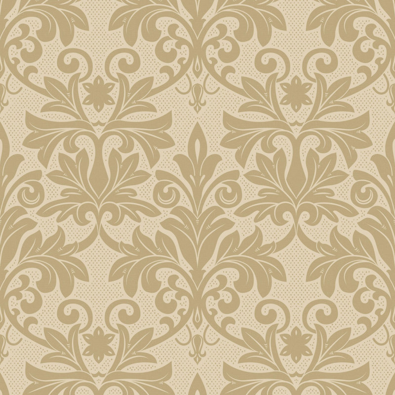 Rococo Relief - Gold Tone Wallpaper, Paper