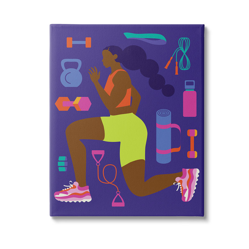 «Inspiring Woman & Workout» par Victoria Barnes sur, H 48 po x l 36 po