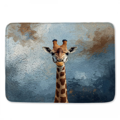 Tapis de bain abstrait girafe