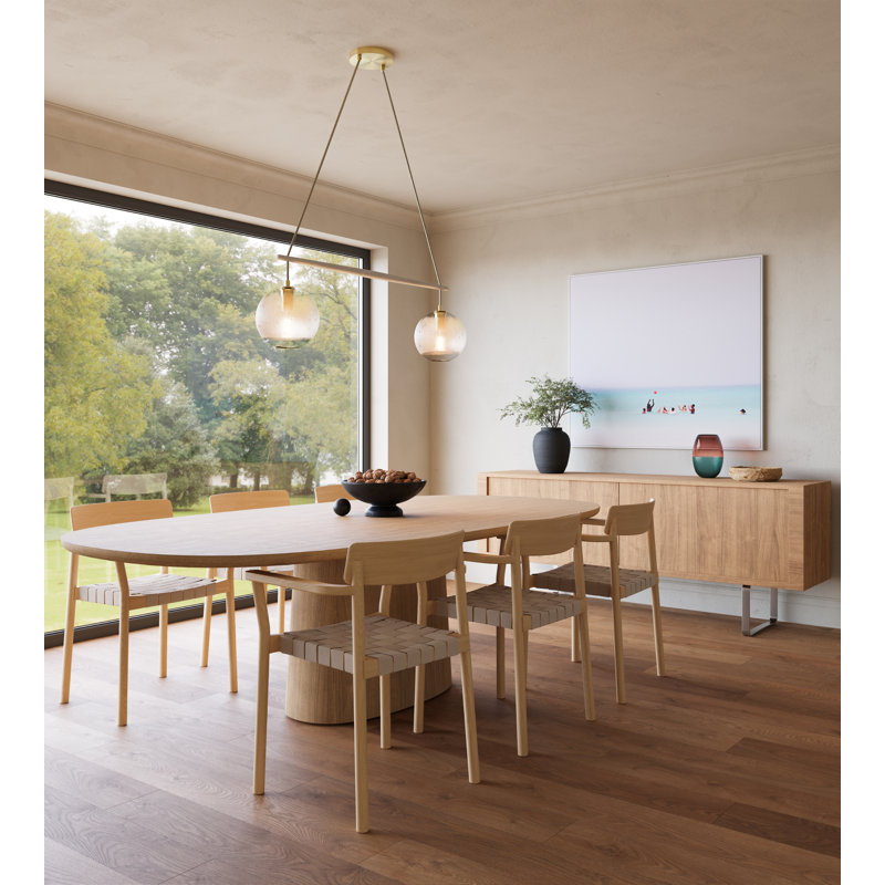 Miro 2 - Light Chandelier, Black , Dark Stained Walnut, White