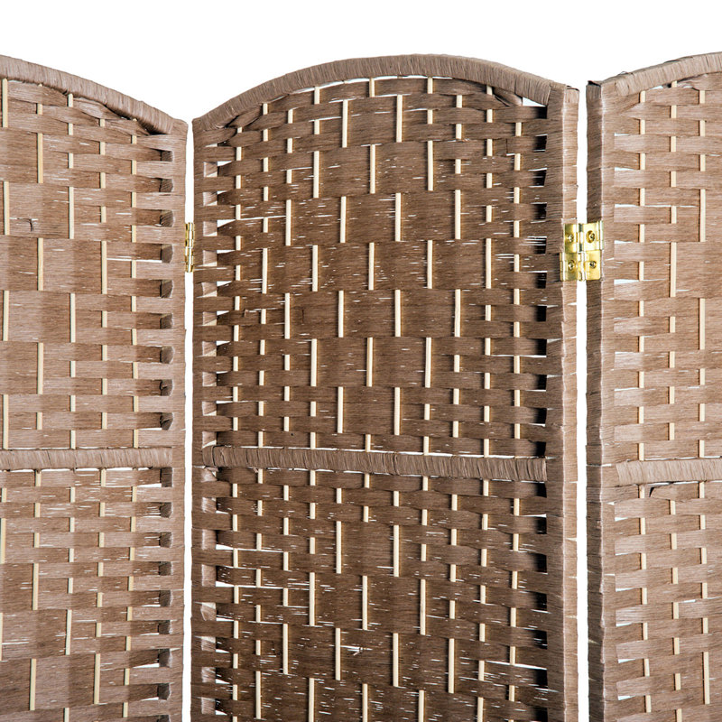 Natural Wicker Weave 6' Tall 3 Panel Room Divider