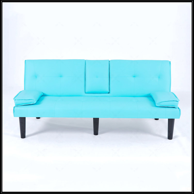 67-Inch PVC Multi-Functional Sofa Bed, Blue