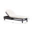 Chaise longue d'extérieur en métal avec coussins Everlee-1895379324