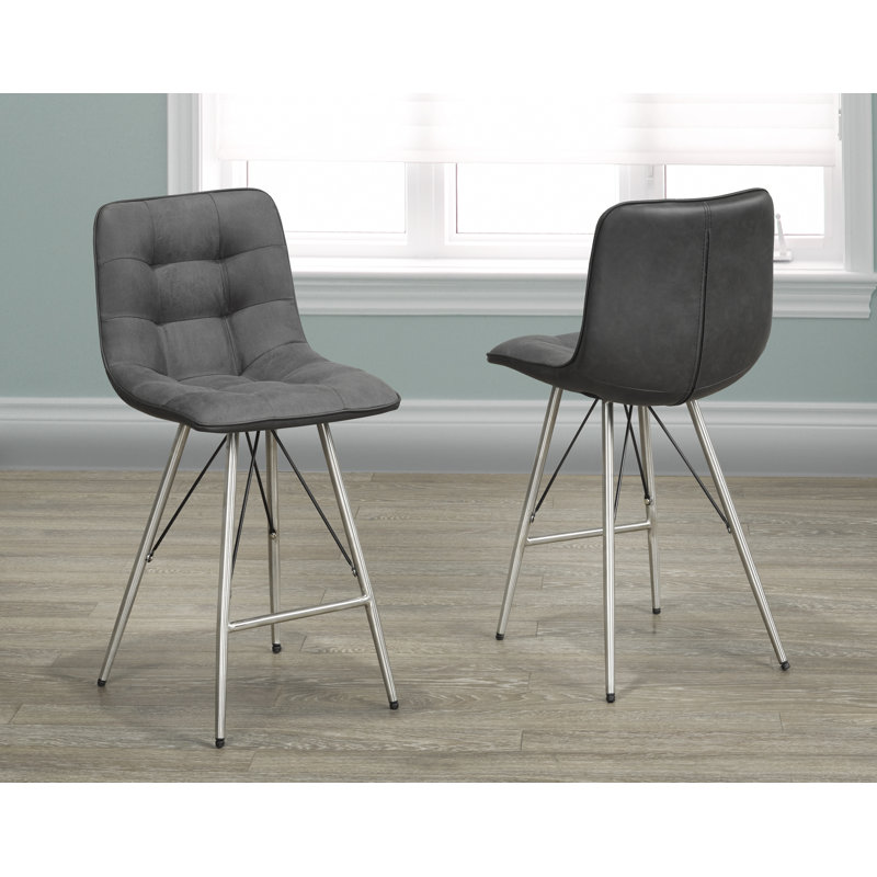 Niley Upholstered Counter Stool with Metal Frame