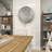 Eloise Mother of Pearl Shell Handmade Mosaic Plate Gray Wall Decor with Beige and Black Accents