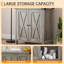 Console de bar gris avec tablette réglable pour la cuisine, la salle à manger ou le salon (l 30 po x P 15,7 po x H 31,5 po)