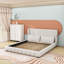 Lit plateforme tapissier avec 2 coussins-393165508-393165506
