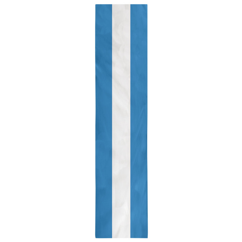 Chemin de table basket Philadelphia, L 72 po x l 16 po, Bleu / Blanc / Bleu, Sergé de coton