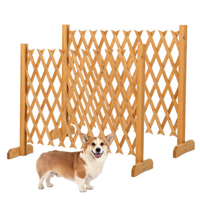 2 Pack Extendable Wood Garden Fence
