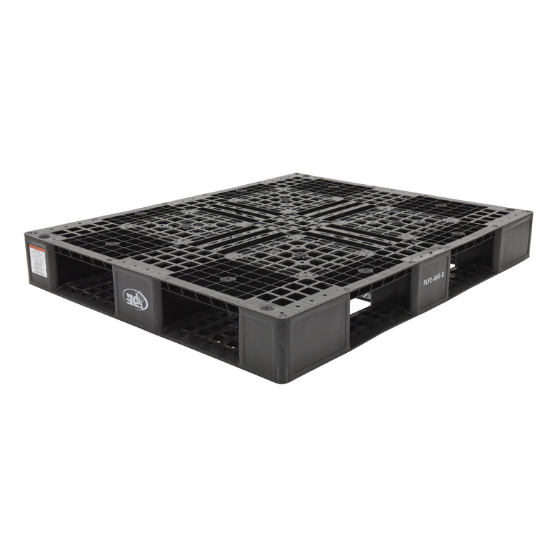 48 in. x 40 in. x 6 in. Black Plastic Pallet/Skid