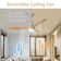 Kemp 52" 3-Solid Wood Blade Propeller Modern Ceiling Fan With LED Lights, Remote