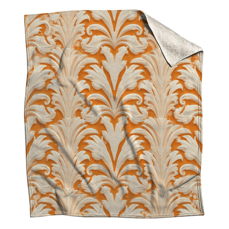 Ornate Baroque Pattern Blankets, 50in W x 60in H