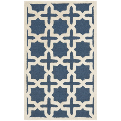 Tapis géométrique en laine touffeté à la main Igna