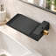 Robinet de lavabo mural noir mat avec bec en cascade et robinet d'encastrement