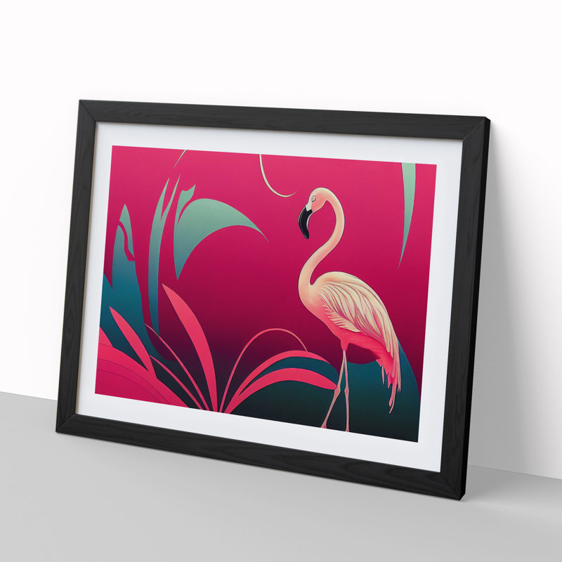 Spectacular Flamingo - Framed Print, Black Frame, 46cm H x 64cm W
