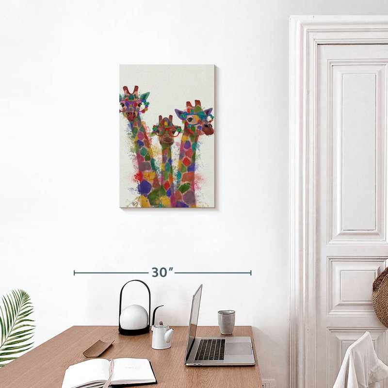 Trio de girafes Brampt Rainbow Splash, H 24 po x l 16 po