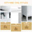 Armoire de salle de bain sous le lavabo de style moderne, armoire de rangement sur piédestal (non incluse)