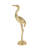 Simmonds Gold Aluminum Metal Flamingo Decorative Sculpture, Set of 2 15", 17"H