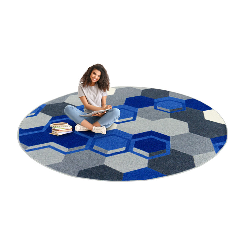 Tapis Team Up par Joy Carpets, Rond 7 pi 7 po