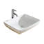 Lavabo de salle de bain vasque rectangulaire en céramique blanche Modern
