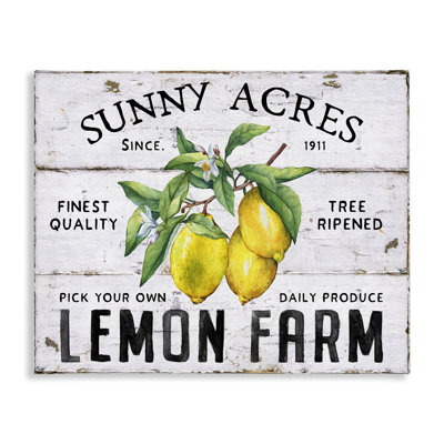 Sunny Acres Lemon Farm Canvas Wall Art by Creatif Belle bp-606_CN