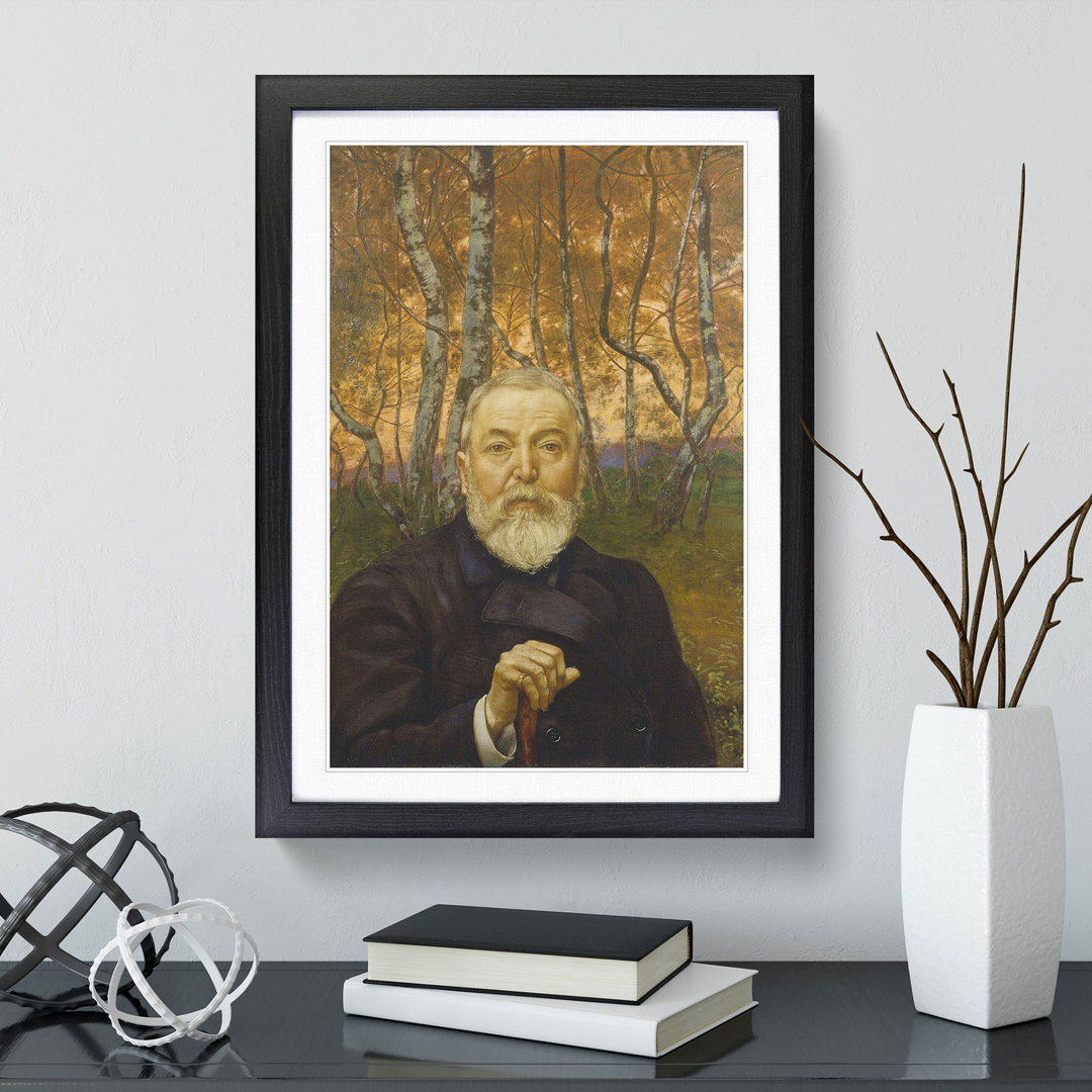 Self-Portrait in a Birch Grove by Hans Thoma - Picture Frame Painting
