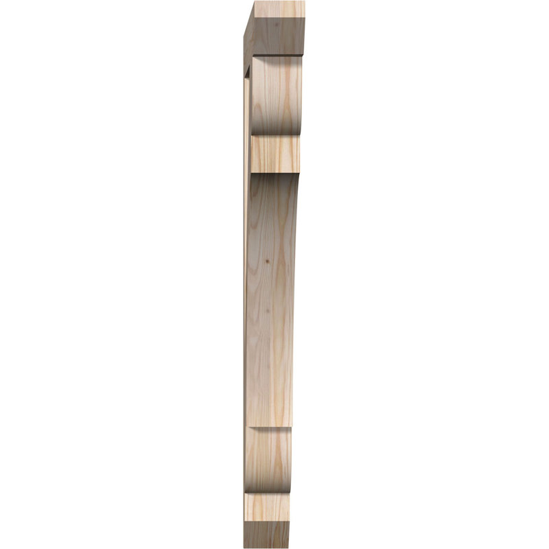 Support en bois / corbeau, Douglas (lisse), H 40 po x l 3,5 po x P 28 po