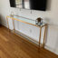 Console en verre avec miroir