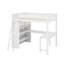 Lit mezzanine double avec bureau et tablette-227815167