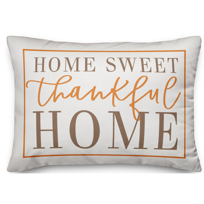  Housse de coussin lombaire Home Sweet Thankful Home