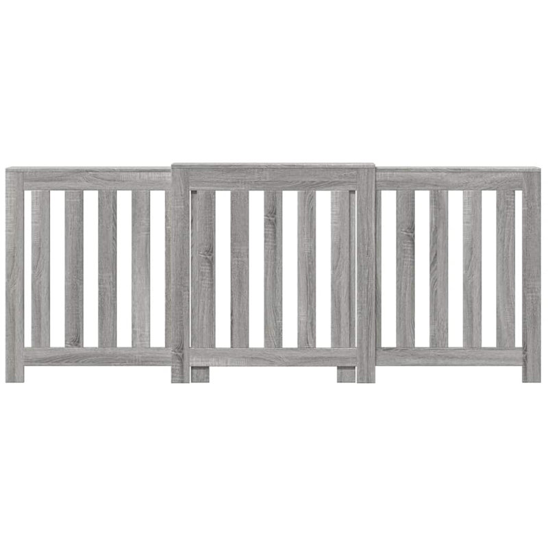 Extra Large Radiator Cover, Grey Sonoma, 205 x 21.5 x 83.5 cm, Vertical Slats