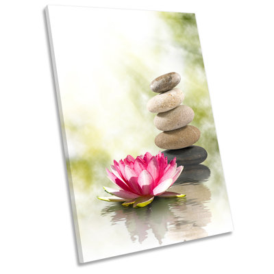 Zen Spa Pebble Tower - Wrapped Canvas Print